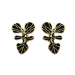Aretes Monstera verde noche