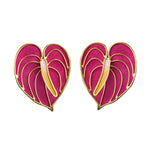 Pink Anthurium Earrings