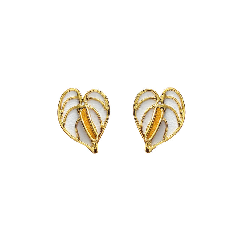 Mini studs White Anthuriums