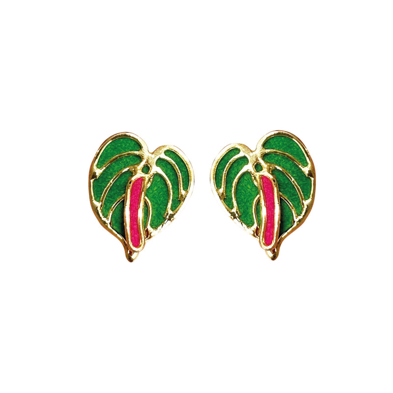 Mini Anthurium Studs Green