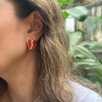 Mini Anthurium Studs Red