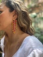 Aretes Heliconias Rojo