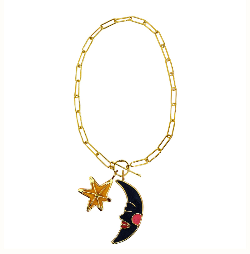 Blue velvet moon thin chain