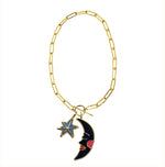 Blue velvet moon thin chain