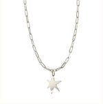Funky star link mini silver chain