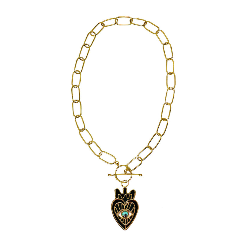 Chain link XL Milagros del corazón black