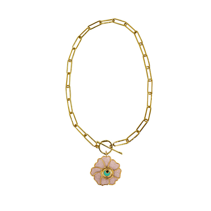 Chain link thin rosa ojo