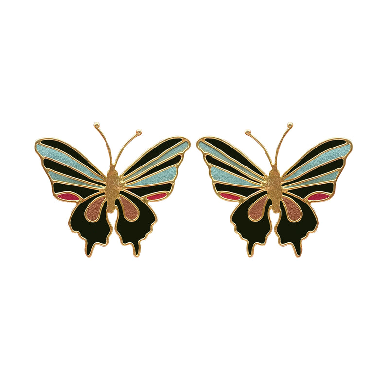 Aretes Morpho azul