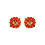 mini pink eye studs