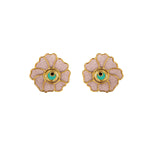 mini pink eye studs
