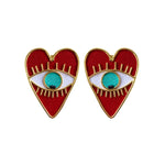Aretes Ojos Corazón de Amulettos