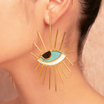 Aretes Ojos Pestañas Largas
