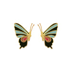 Aretes Morpho media azul