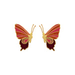 Aretes Morpho media rosa