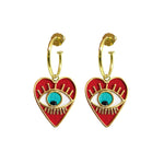 Mini Hoops heart eye de Amulettos