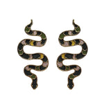 Olive Snake earrings