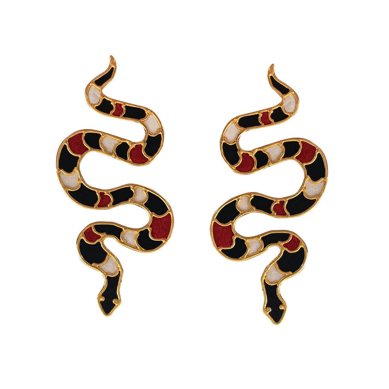 Coral Snake earrings