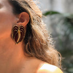  Wine Anthurium Earrings