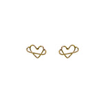 Orbit heart gold studs