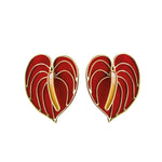 Red Anthurium earrings