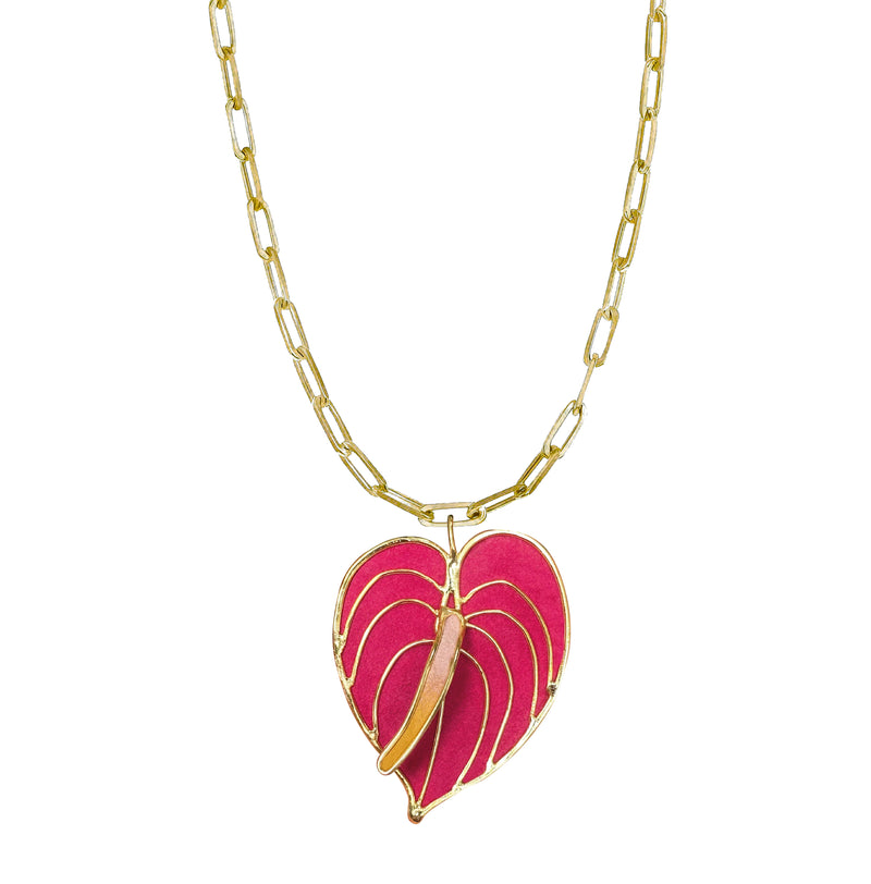 Cadena Anturio Rosa