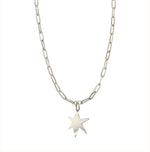 Funky star link mini silver chain