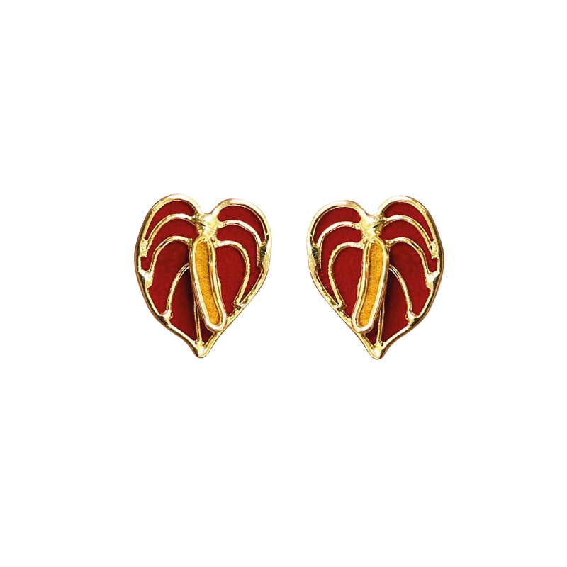Mini Anthurium Studs Red
