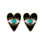 Black Heart Eyes Earrings