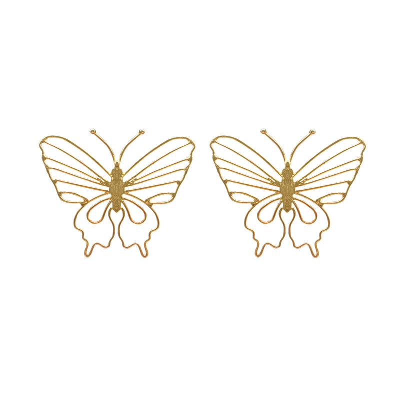 Aretes Morpho dorados
