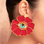 Aretes Flores Ojos color - PRE ORDEN