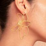 Golden lilies earrings