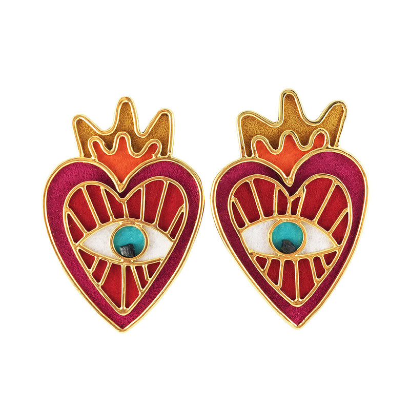 Aretes Milagros del Corazón de Amulettos