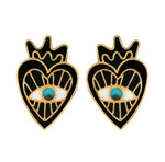 Aretes Milagros del Corazón black