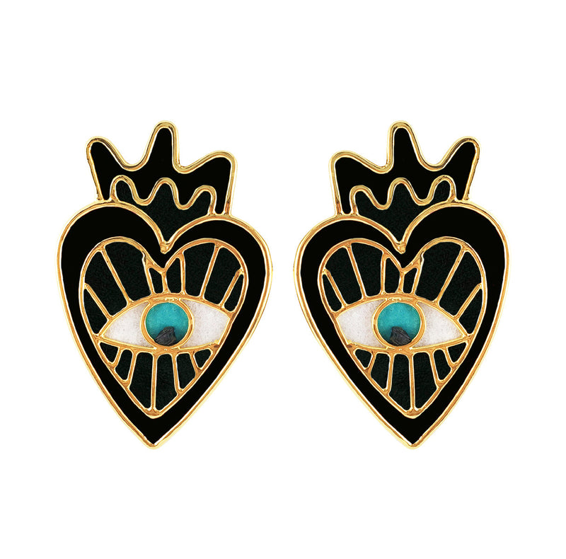 Miracles of the Heart earrings black