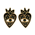 Aretes Milagros del Corazón black