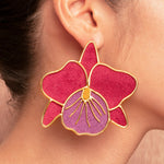 Cattleya Orchid Earrings