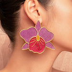 Cattleya Orchid Earrings