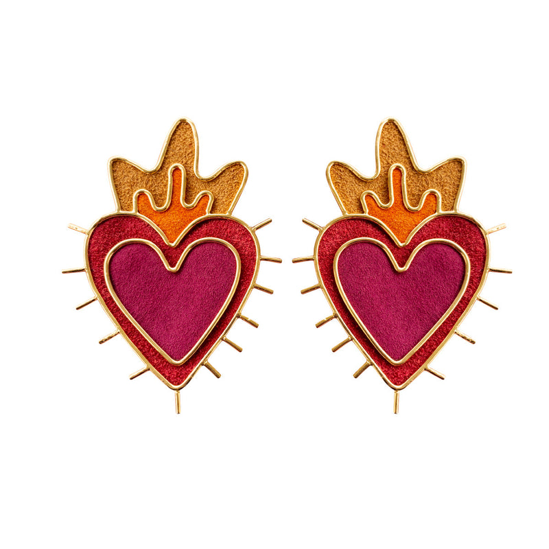 Aretes Sagrado Corazón de Amulettos