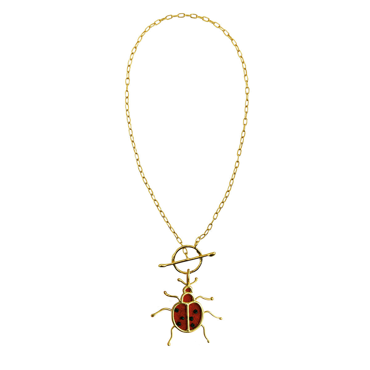 Chain Link mini lady bug by Amulettos – Amulettos.com