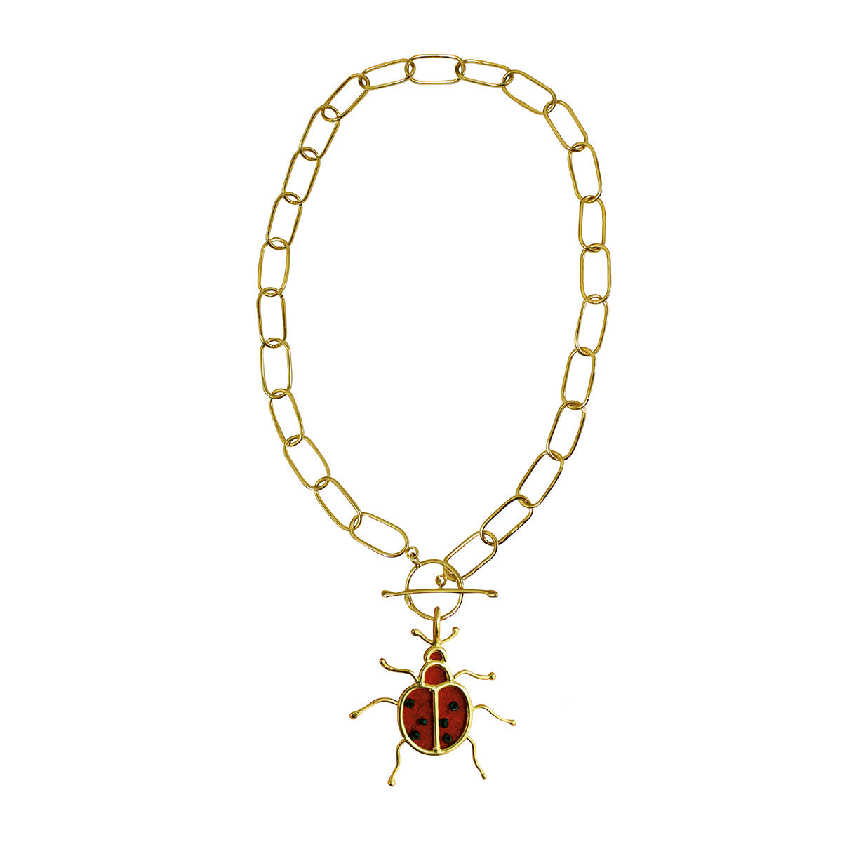 Chain Link XL lady bug by Amulettos – Amulettos.com