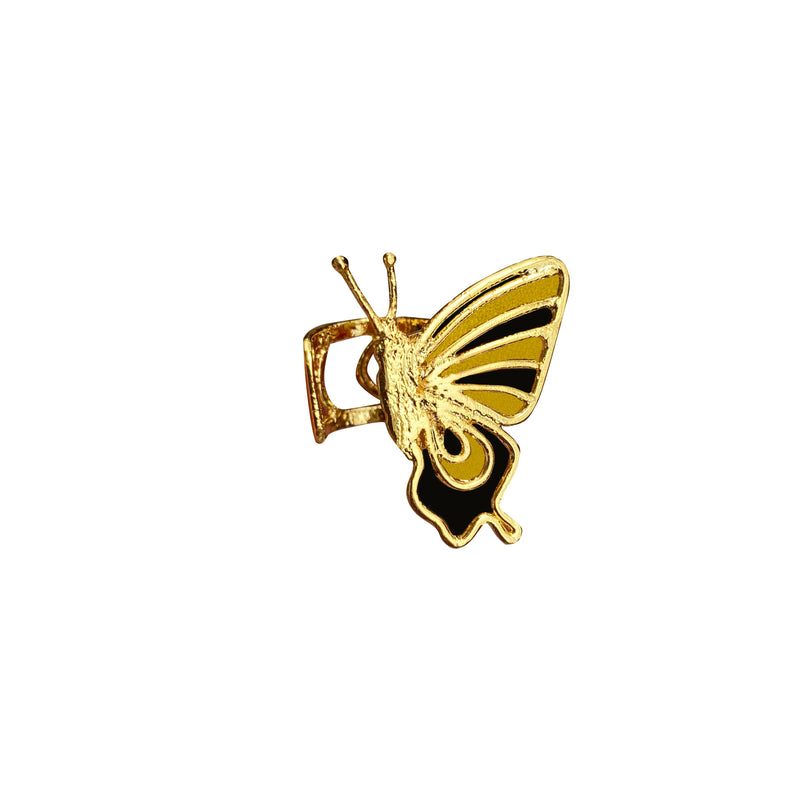 Morpho Yellow Earcuff – Left Side