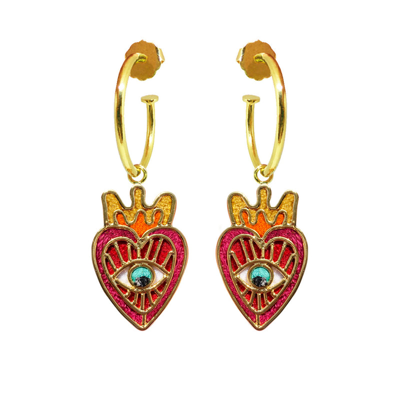 Mini Hoops Milagros del Corazón de Amulettos
