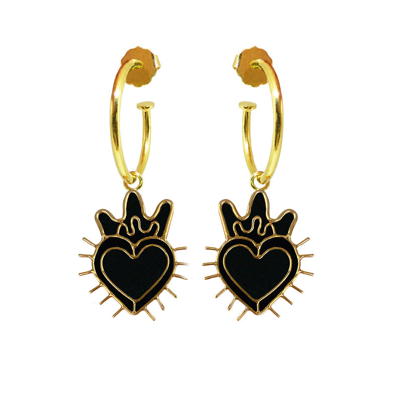 Mini Hoops Sagrado Corazón black