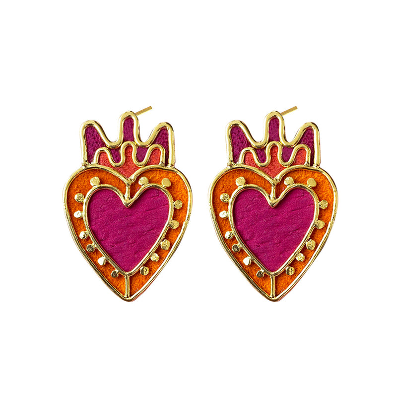 Studs mini Corazón y punto de Amulettos