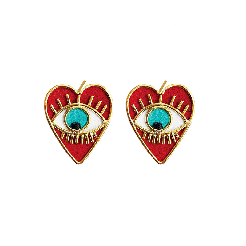 Studs Ojo Corazón mini de Amulettos